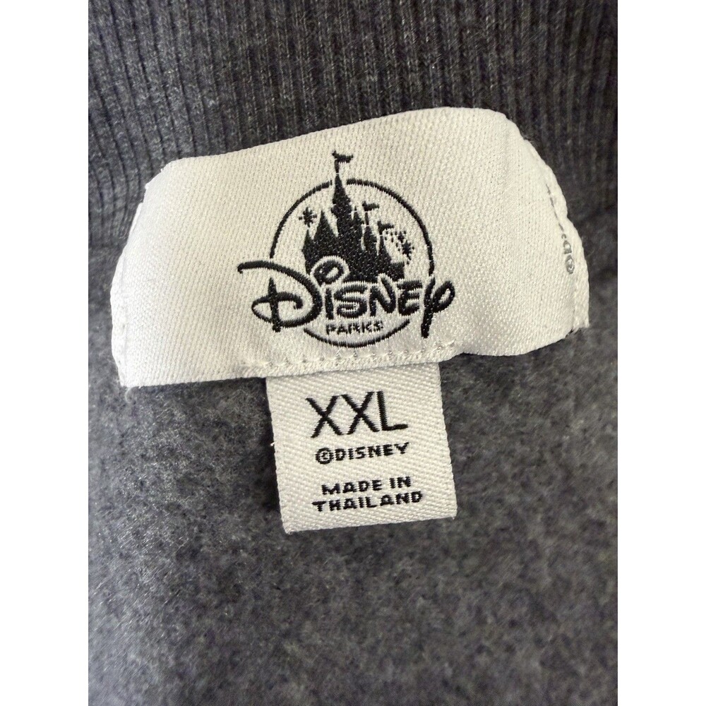 Disney Parks Minnie Mouse Polka Dot Zip Up Raglan Fleece Gray Bomber Jacket XXL - Picture 7 of 9